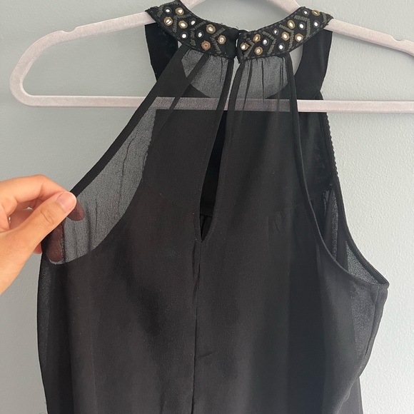 Sefra black halter top blouse - Picture 3 of 8